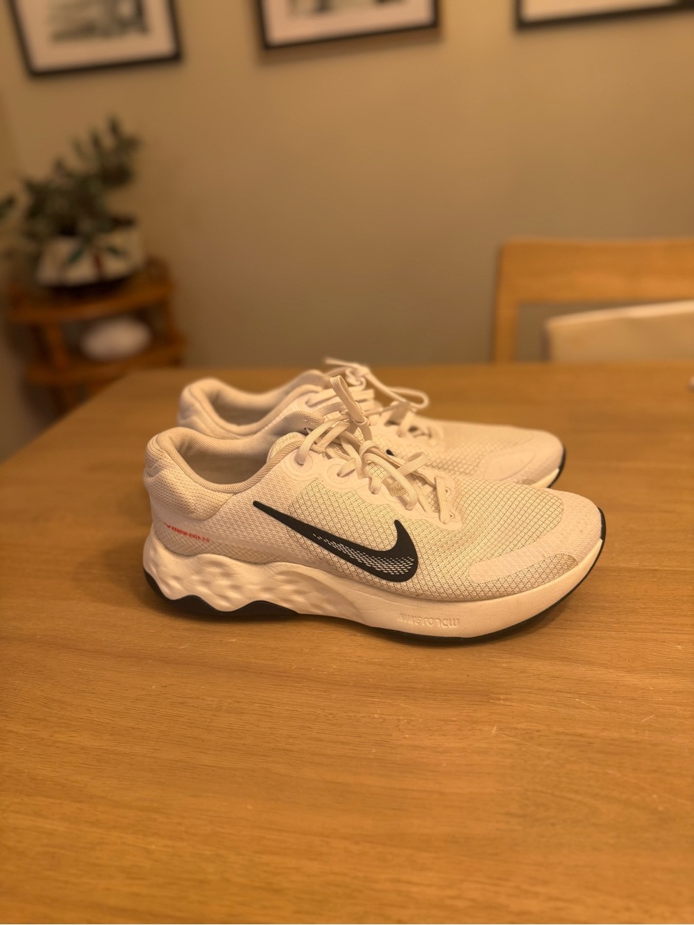 Nike Renew Ride 3 Men's White/Bright Crimson/Sail/Obsidian - Size 10.5